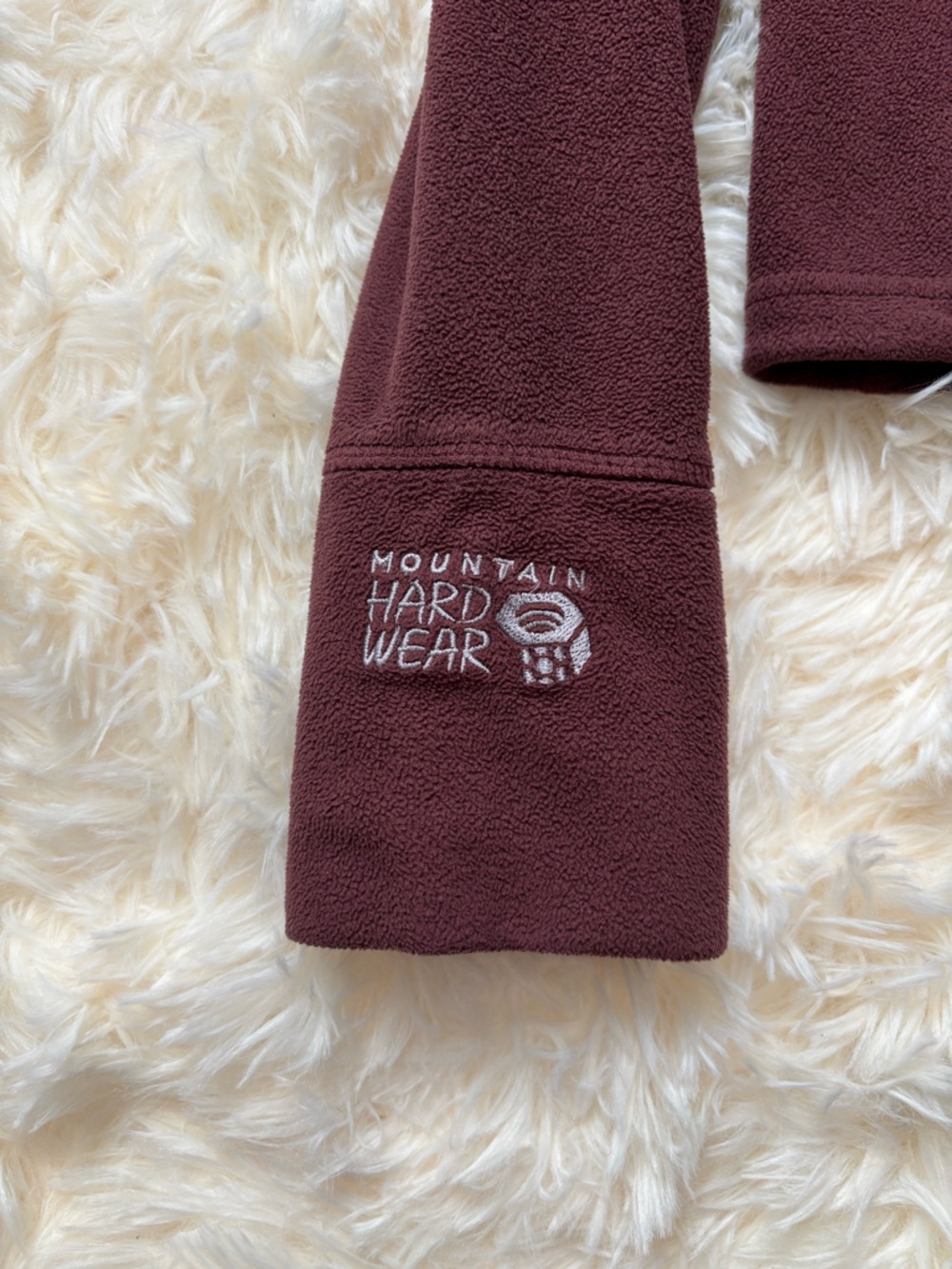 Mountain Hardwear Womens Fleece Full Zip Jacket Size M Burgundy - Picture 3 of 5